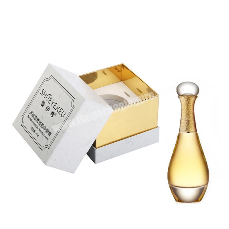 High luxury customized box lidoff and base essence bottle products paper perfume packaging box