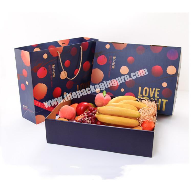 High quality biodegradable food corrugated fruit packaging gift box