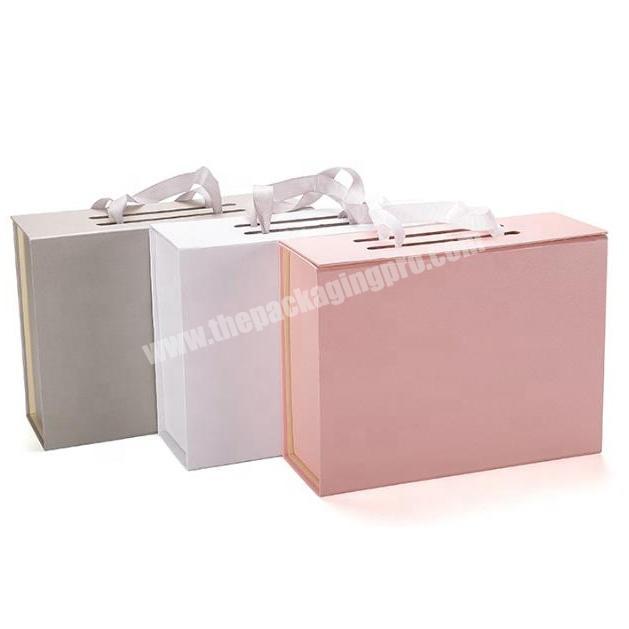 High quality custom luxury magnetic velvet foldable gift packaging box