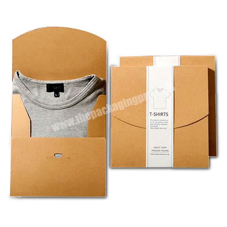 High quality printed packing clothing shipping boxes custom foldable kraft paper men t shirt packaging box
