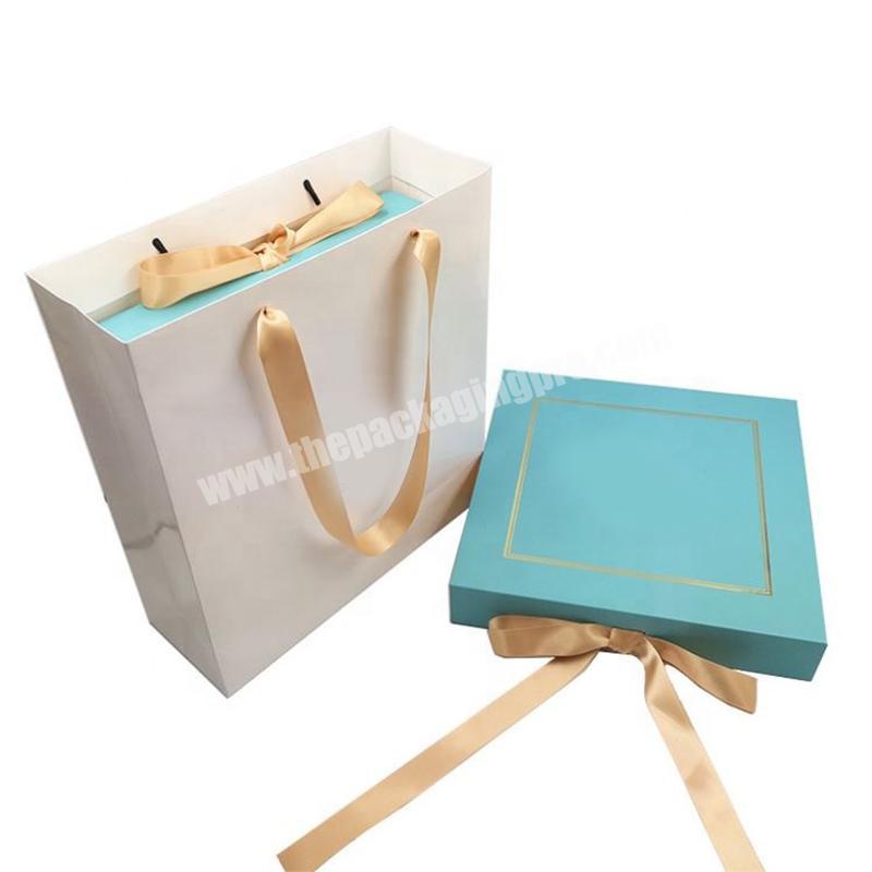 High quality recycled gift packaging chocolate packaging gift box with ribbon