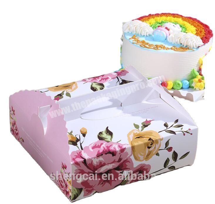 High quality wholesale custom printing food cupcake packaging box cheese cake gift box with logo