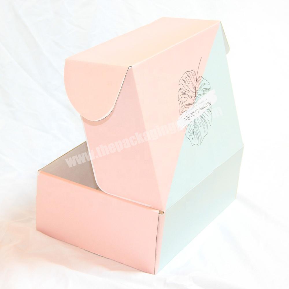 Hot Custom Logo Cardboard Cartons Shipping Mailer Box Pink Cosmetic Set Cosmetics Mailing Skin Care Corrugated Packaging Boxes