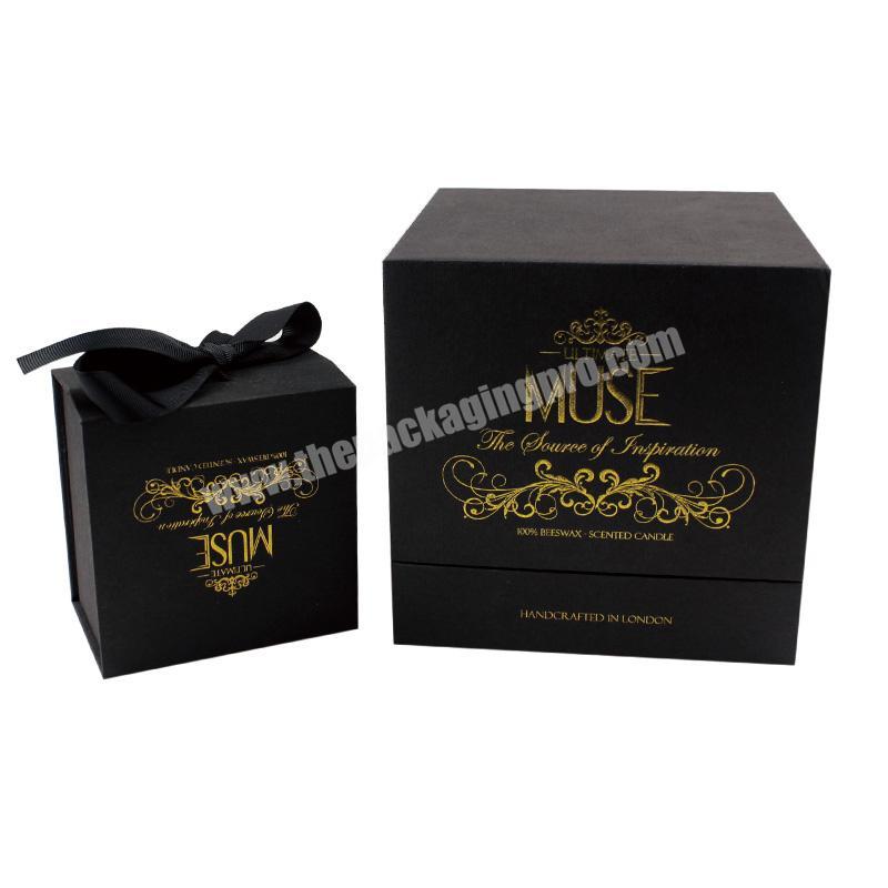 Hot Luxury Premium Gift Candle Jar Boxes Custom Fancy Design Logo Rigid Gift Candle Box Packaging Paper Candle Boxes