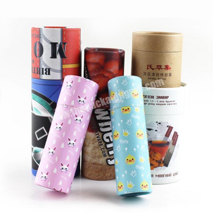 High Quality Custom Design Printed Luxury Tea Coffee Honey Packaging Cardboard Cylinder Round Paper Tube Box