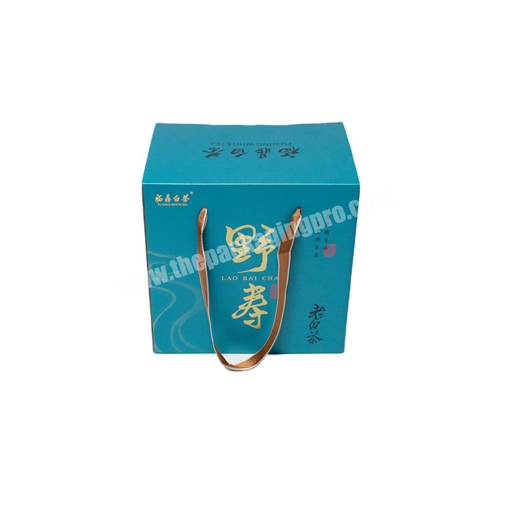 Hot Sale Customized High Quality Dark-red Enameled Pottery Cardboard Paper Box With Handle