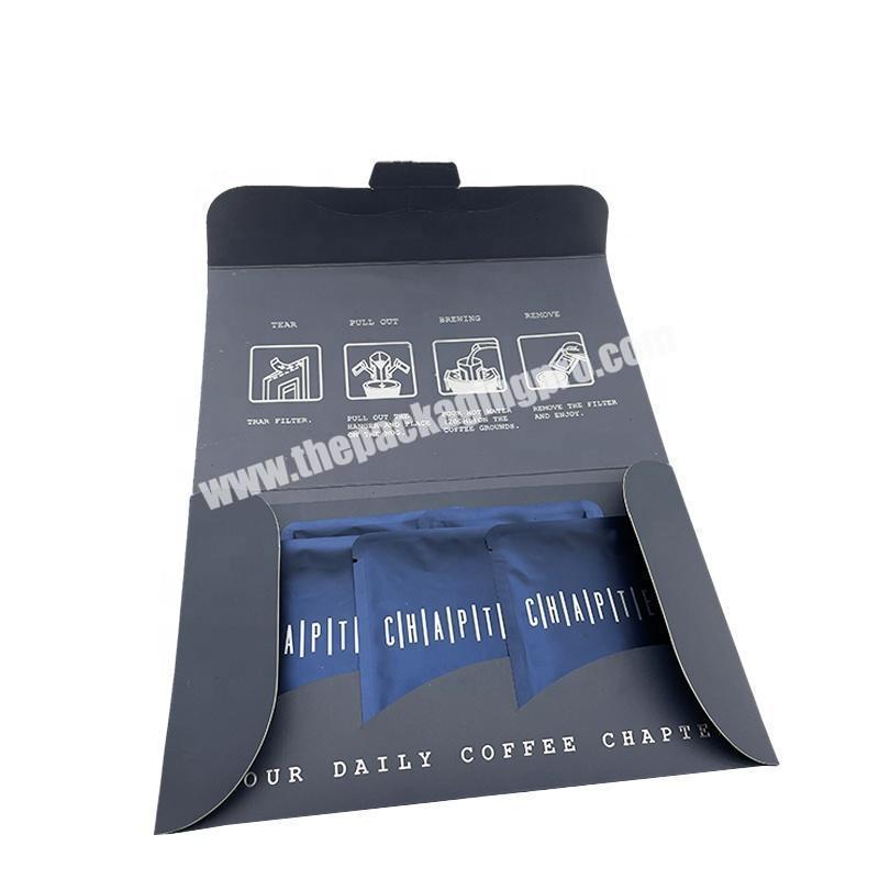 Hot Sell New Design High End Coffee Bag Packaging Box Paper Custom Printing Coffee Envelope