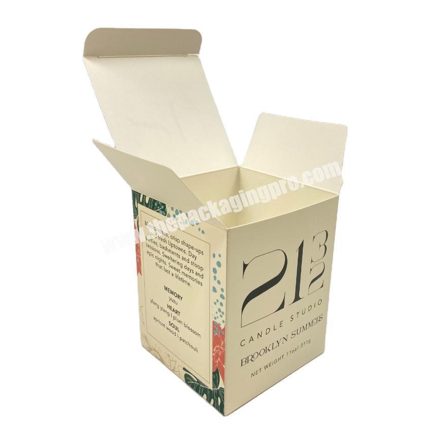Wholesale custom logo printed luxury candle packaging paper box for candles