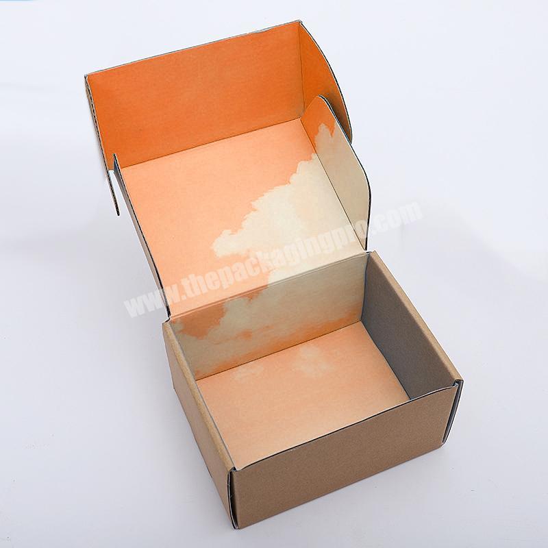 Hot sale custom printing cosmetic clothing packaging boxes gloss corrugated mailer mailing shipping box with logo