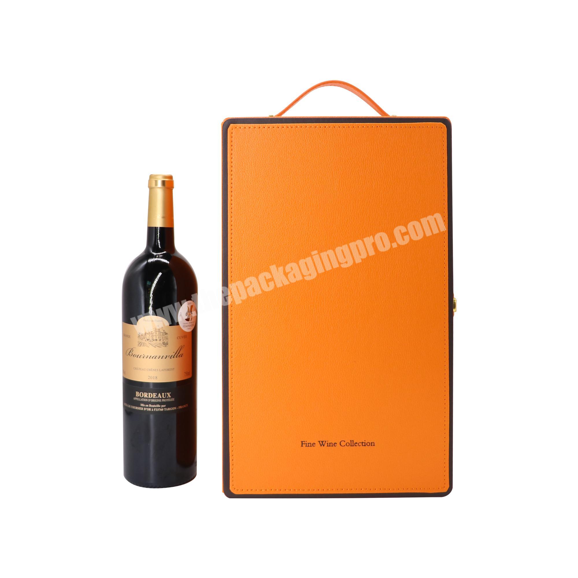 Hot sale wooden box wine packaging wine box 2 bottles luxury wood spirit wine box