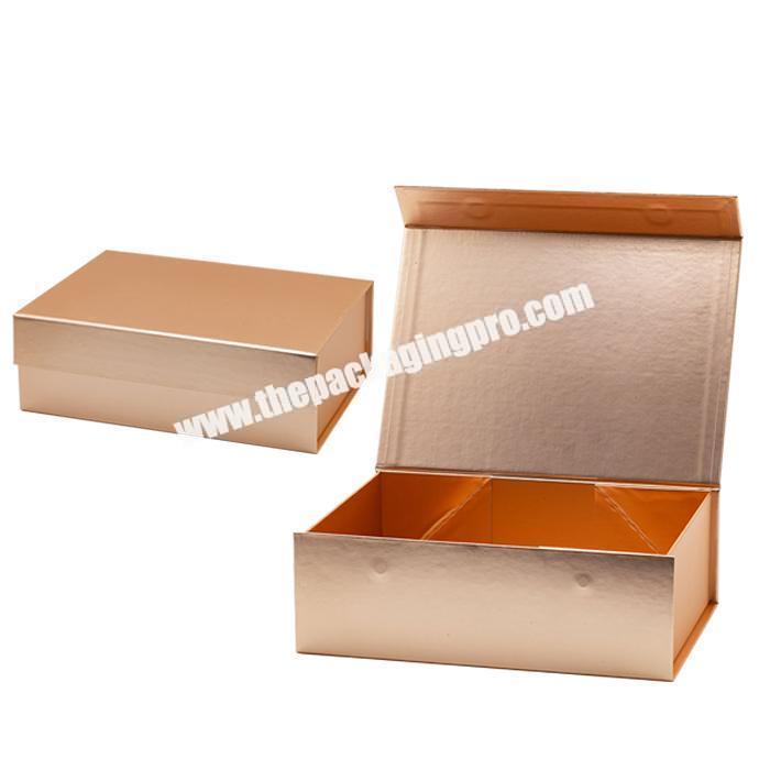 Factory With Window Packaging See Through Gold Luxury Custom Paper Folding Mystery Box Electronics Gift Cosmetics Boxes