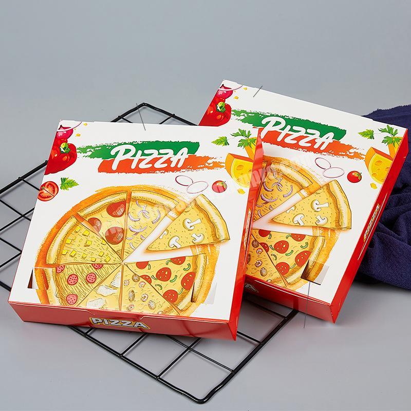 Hot selling eco-friendly pizza boxes with logo pizza packing box rectangular pizza boxes