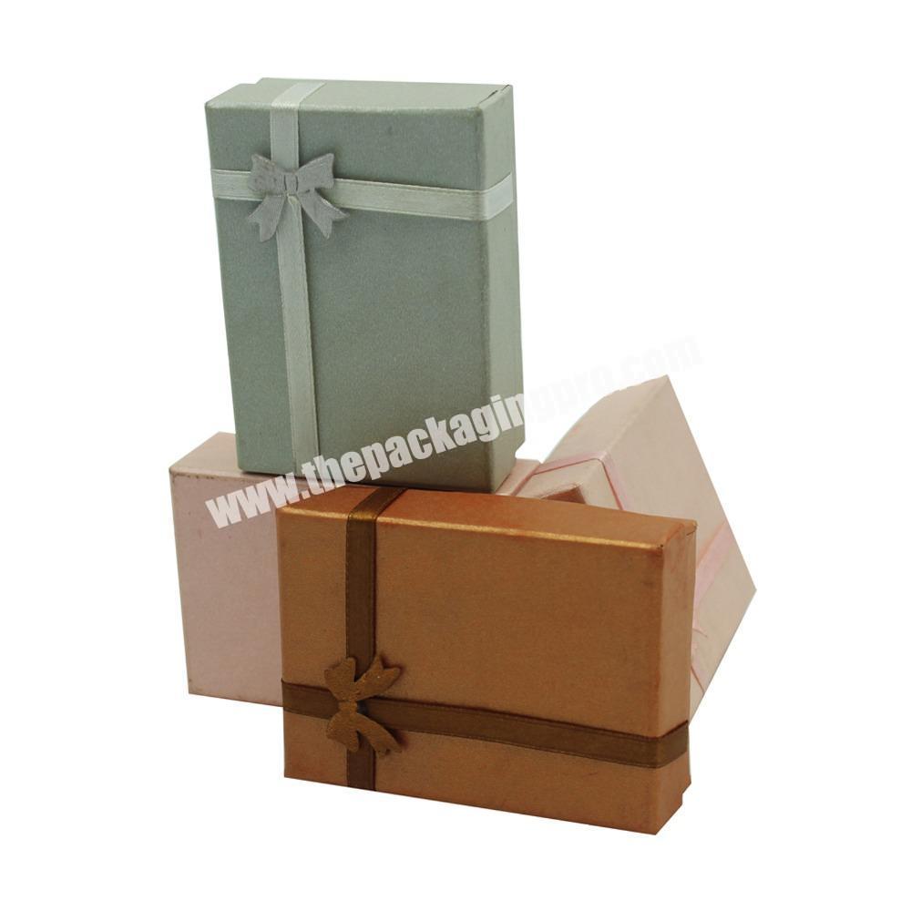 Huaisheng Luxury Custom Black Paper Double Ring Bracelet Easy Carry Cardboard Box