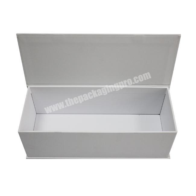 Huaisheng book shape white square cardboard rigid custom print magnetic low moq luxury clamshell gift boxes for bottle