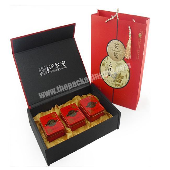 Huaisheng luxury customized design tea magnetic closure gift box custom logo paper packaging