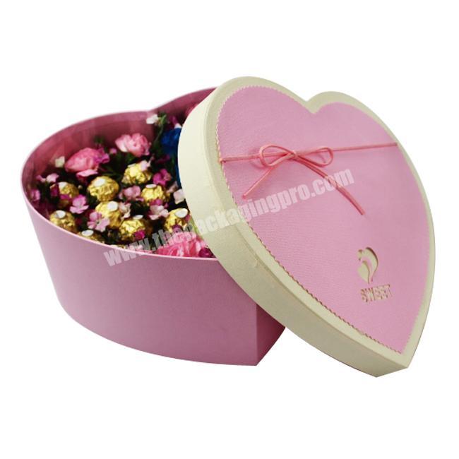 Huaisheng luxury love heart exclusive chocolate candy packaging gift paper box pink custom