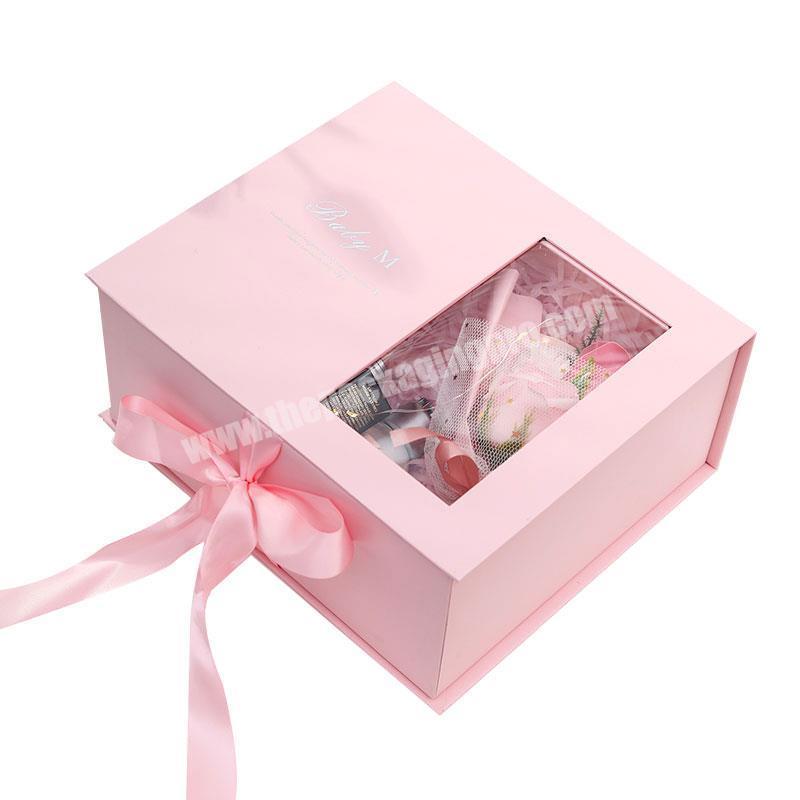 Kids Loved Cute Beautiful Color Box For Toys Package Happy New Year Candy Chocolate Hand Soap Box With Windows Folding Boxes