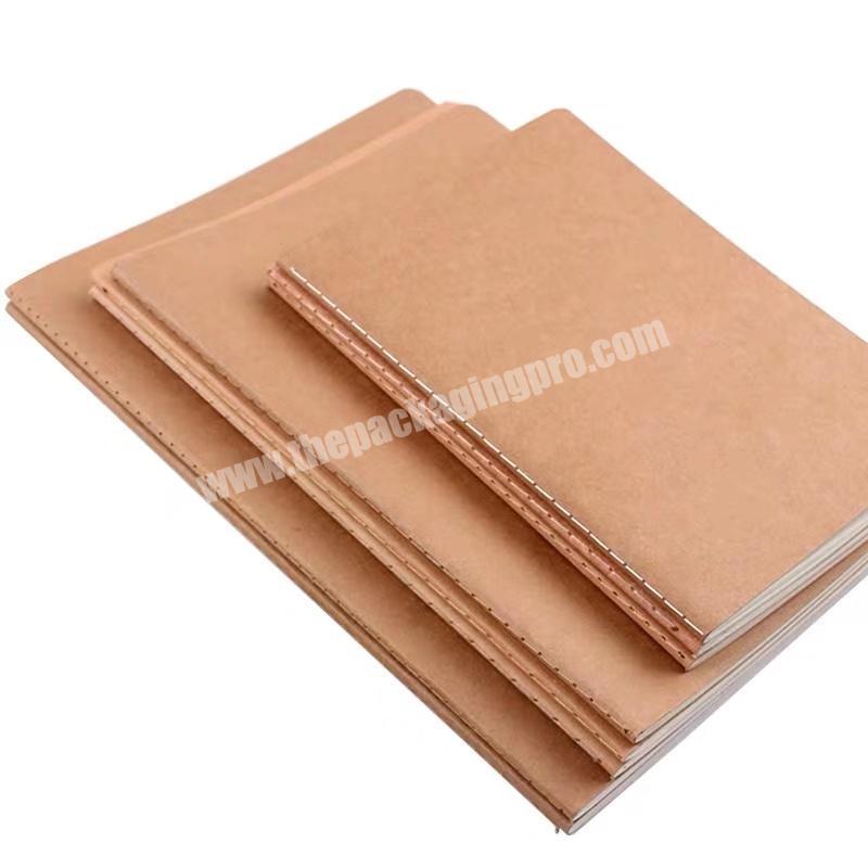 Kraft Paper Cover A5 Notebook Blank Sketch Book With Sewing Binding