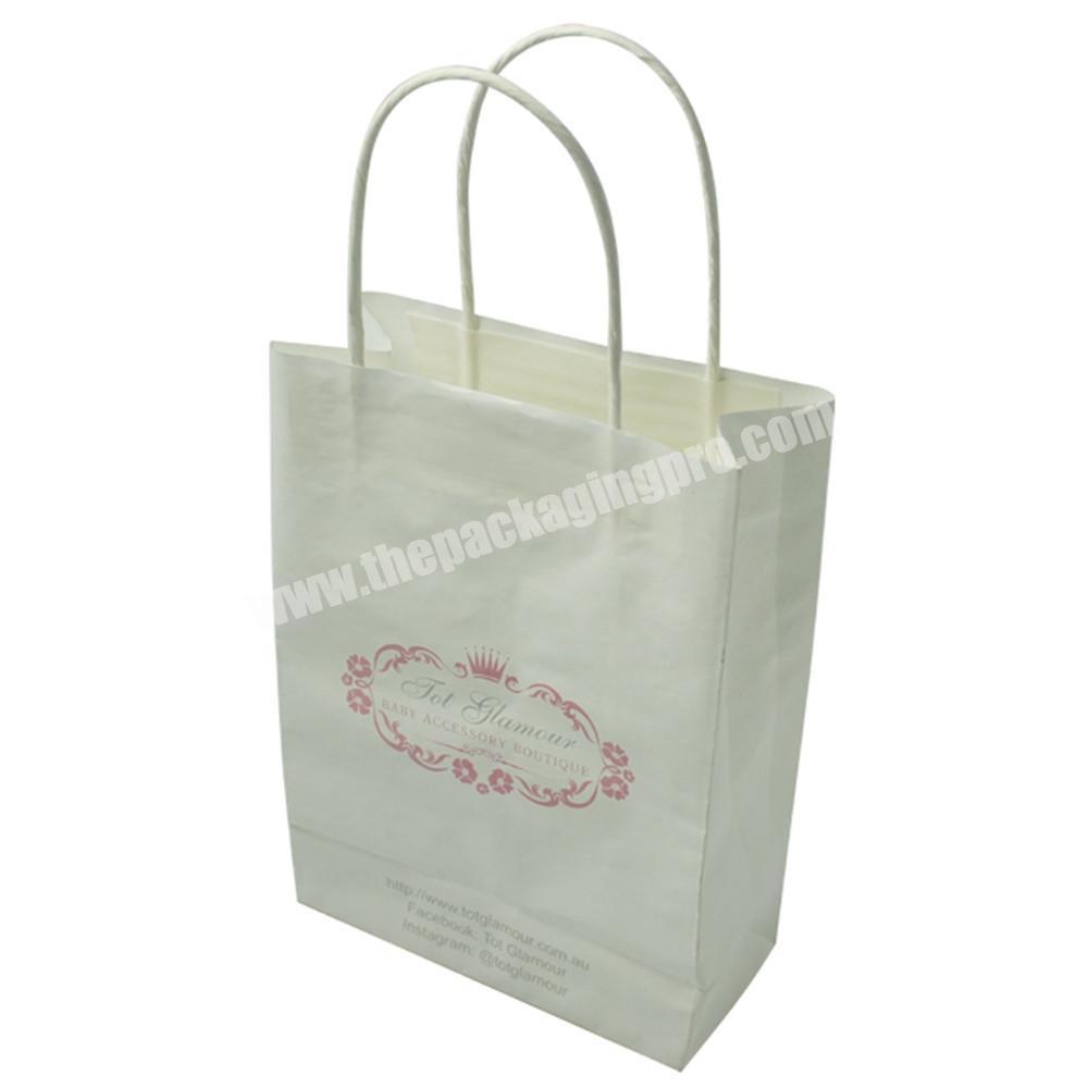Large Brown Bags Newspaper White With Cotton  Handles Gift Kraft Paper Bag