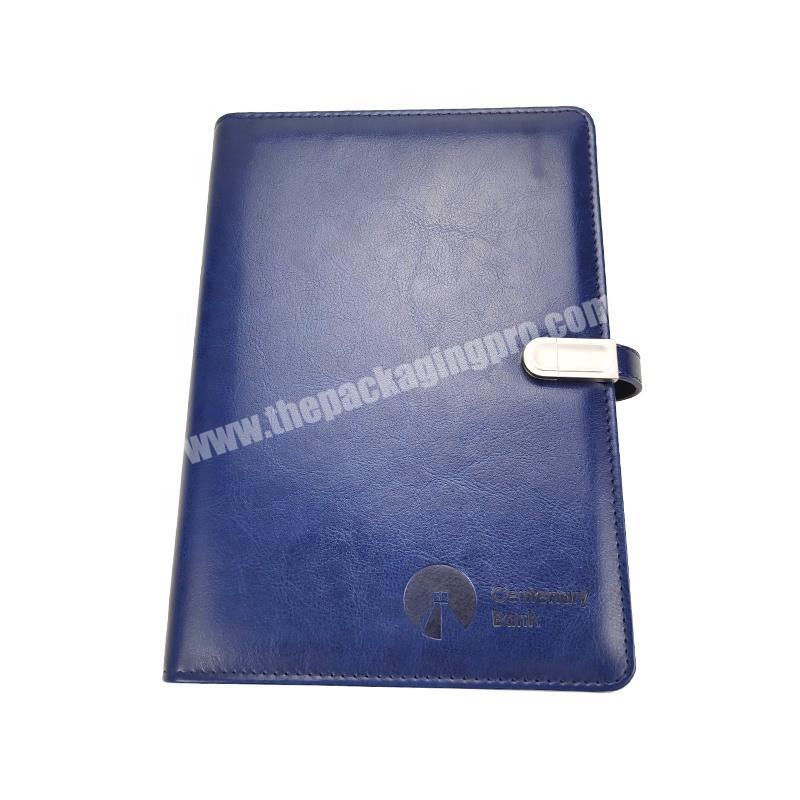 Leather Planner Diary Agenda Organizer with Charger, USB Disk and Power Bank  Multifunctional Luxury Hardcover Loose-leaf