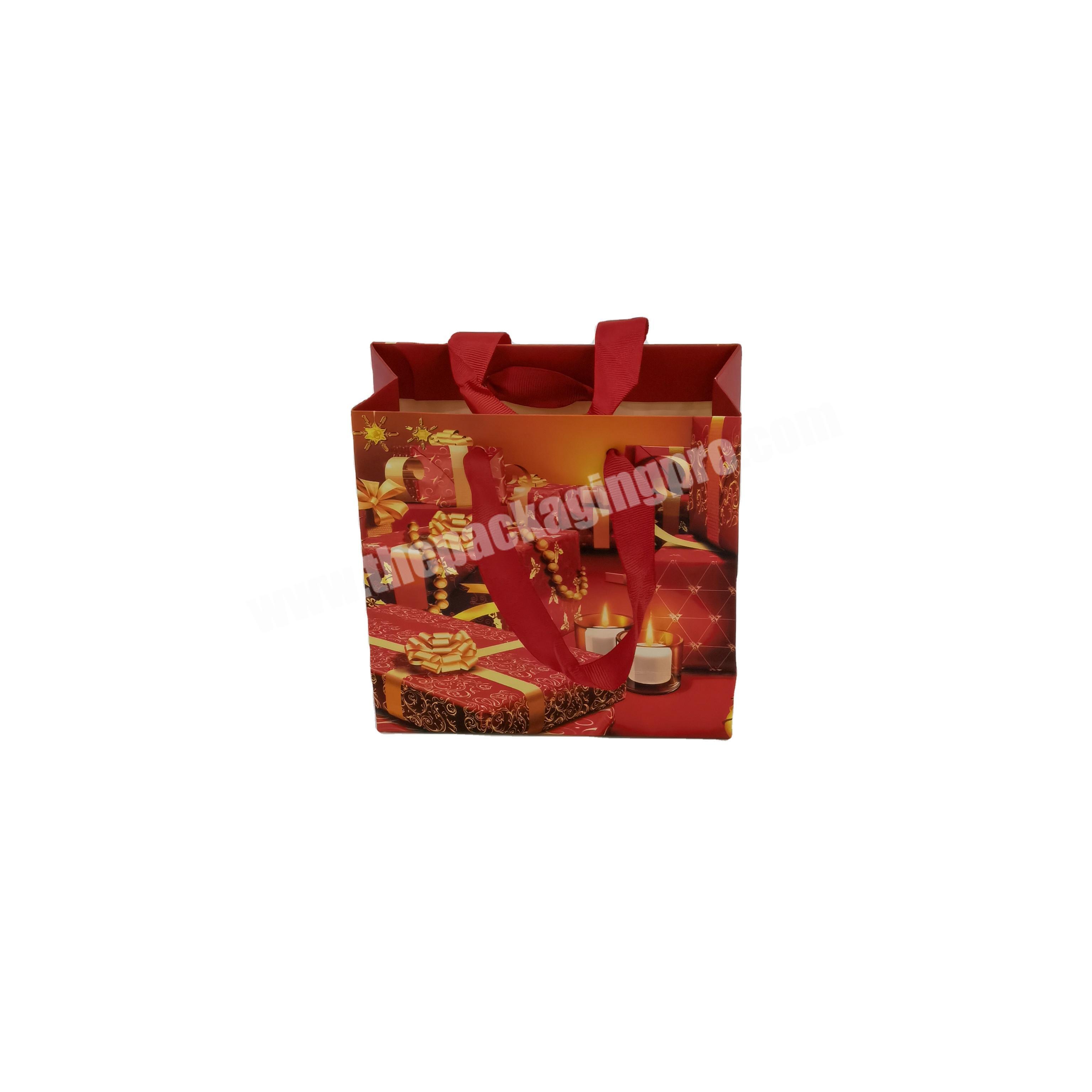 Light Duty Printing Logo Recyclable Customise Festival Souvenir Package Paper Bags For Gift