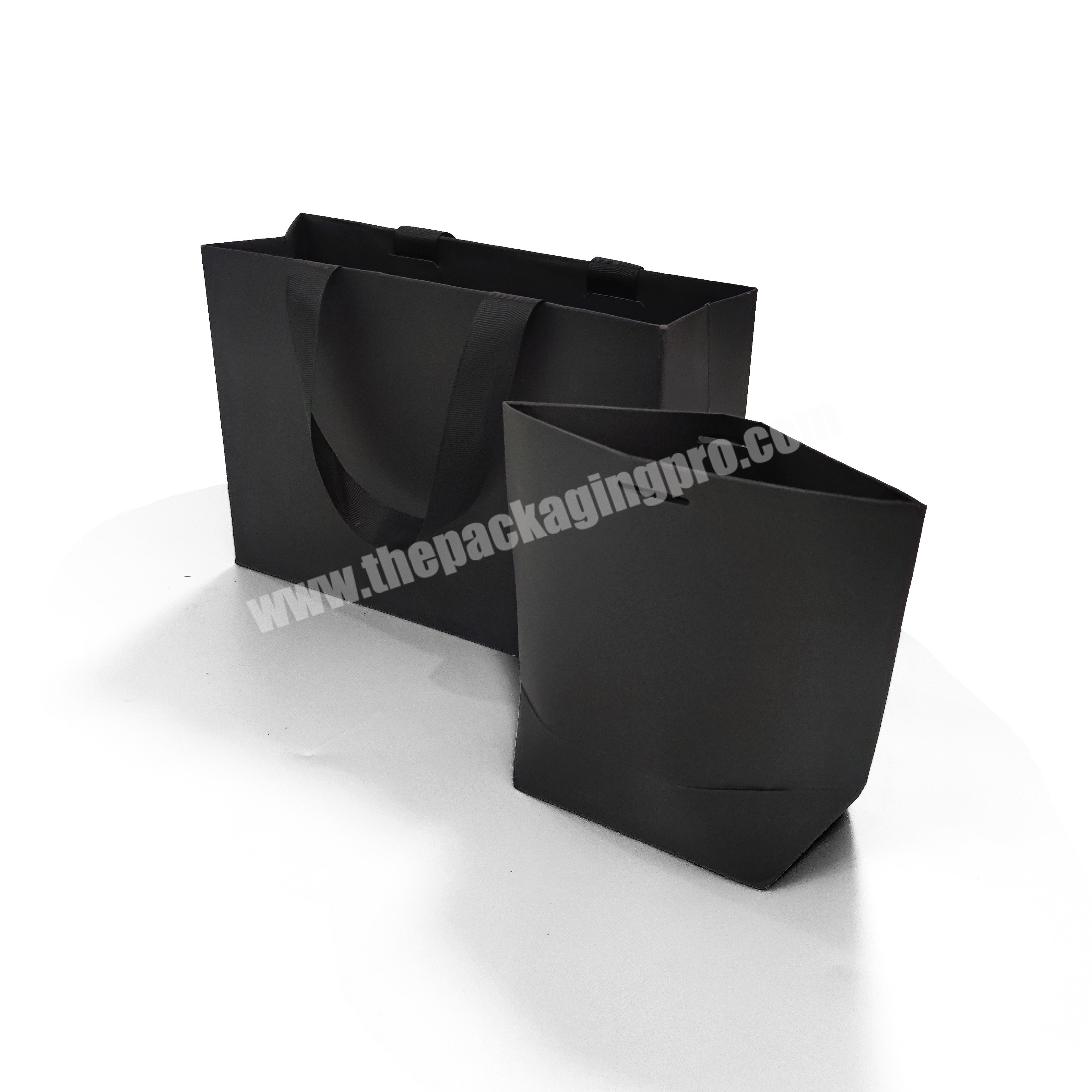 Logo Printed Custom Drawstring Pouches Gift Packaging Cosmetic Packaging Foldable Black Bags Gift Bags