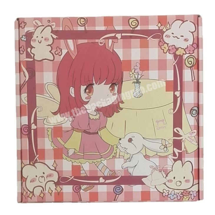 Lovely Anime Character Custom Luxury Pretty Packaging Products Empty Gift Craft Clothing Paper Box Printing Logo