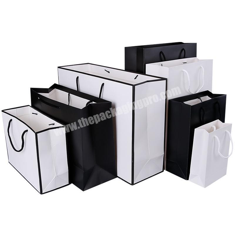 Luxury Black Clothes Gift Paper Bag Custom Jewelry Paper Bag With Logo