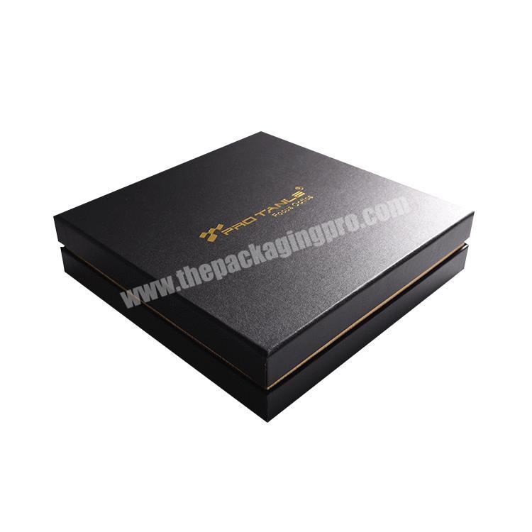 Luxury Black Gold Jewelry Eedding Greeting Tea Cards Thick Gift Packaging Craft Box