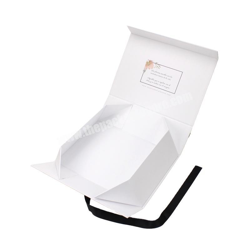 Luxury BlackWhite Book Shaped Rigid Cardboard Foldable Gift Box Custom Print Paper Clamshell Magnetic Gift Box