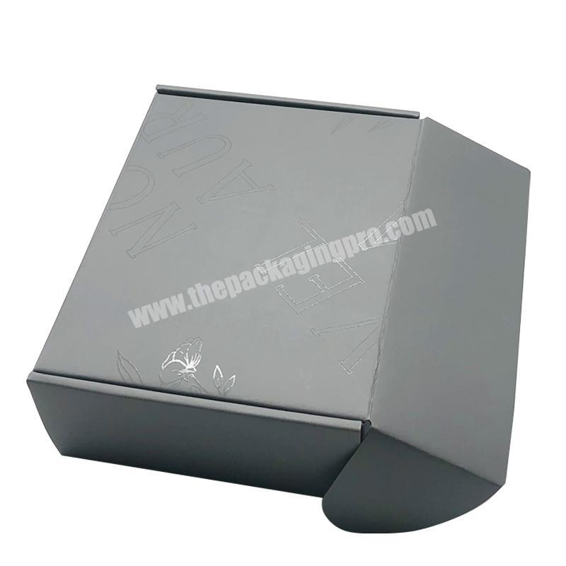 Luxury Board Gift Lingerie Apparel Jewelry Paper Box Packaging custom Logo Corrugated Carton Gray Mailer Shipping Boxes