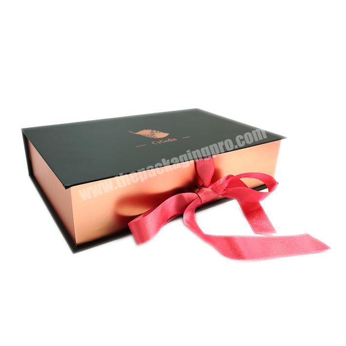 Luxury Corporate Gift Box Rose Gold Paper Box Metallic Foil Boxes Creative Packaging