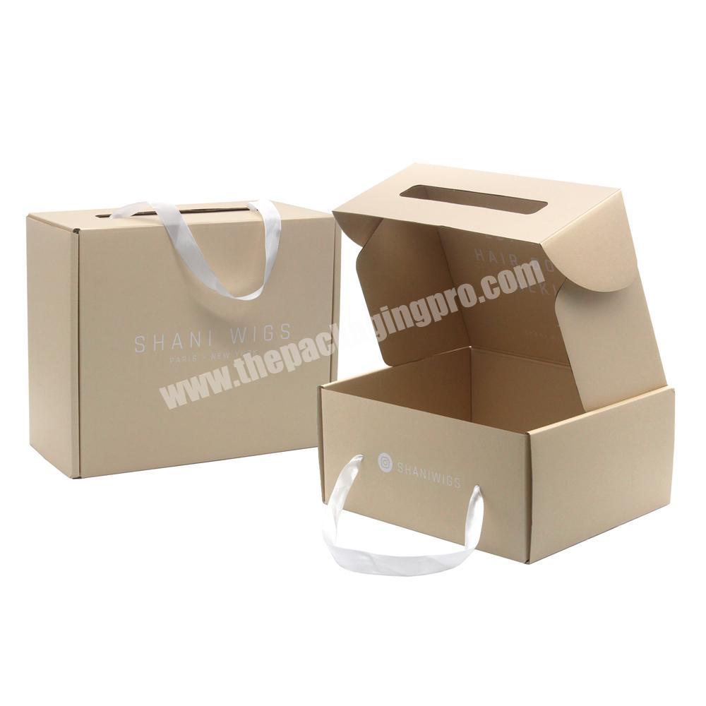 Luxury Custom Corrugated Clothing Box Shopping Box With Logo handle