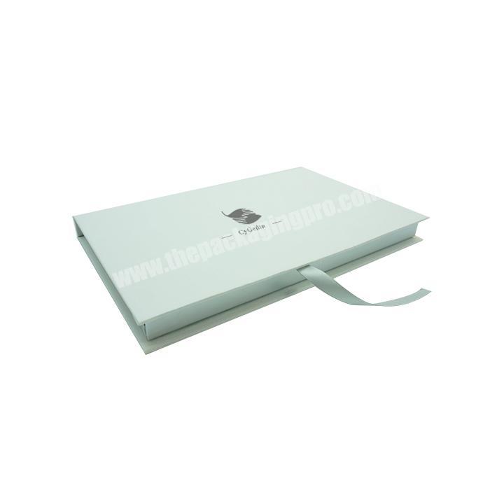 Luxury Custom Logo Book shape boxes with Ribbon for Jewelry Packaging Packages Gift Paper Box