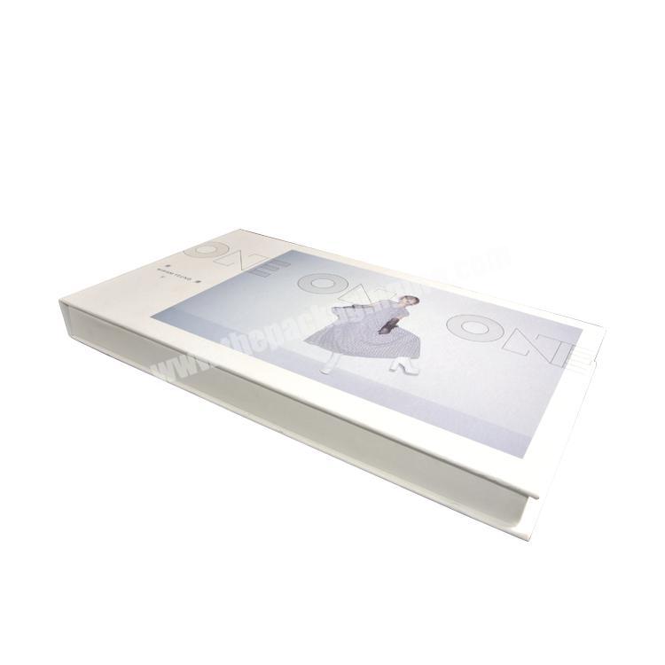 Luxury Custom White Two Piece Flip Music Album CD Packaging Box With Insert