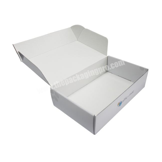 Luxury Customised White Corrugated Clothing Mailing Box, Foldable Wax Corrugated Box for Clothing