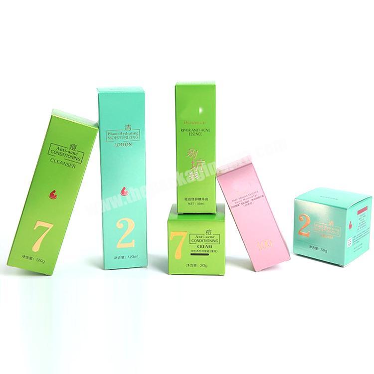 Luxury Customized Printed Cosmetics Packaging Skin Care Product Custom Paper Box for sunscreen cream facial cleanser concealer