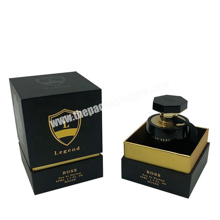 Luxury Design Lid And Base Luxury Perfume Bottle Packaging Box Gold Foil And Spot UV Custom Printing Perfume Box
