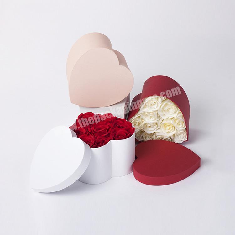 Luxury Empty Love Heart Shape Flower Gift Packaging Box for Birthday, Anniversary, Valentine's Day