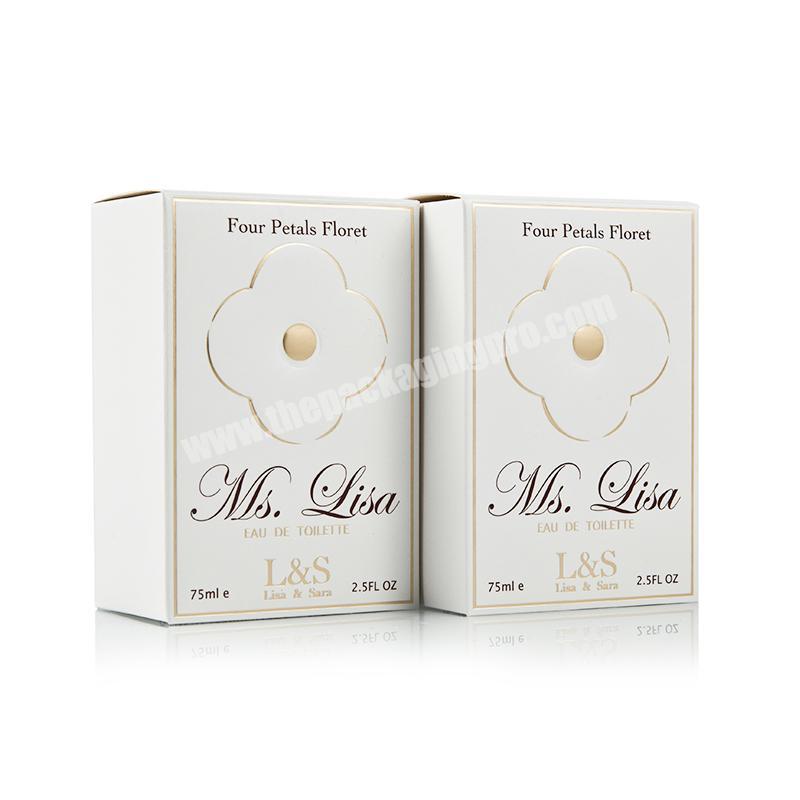 Luxury Flat Pack Folding Gift Custom paper box for cosmetic products, face cream box with gold foil embossed LOGO