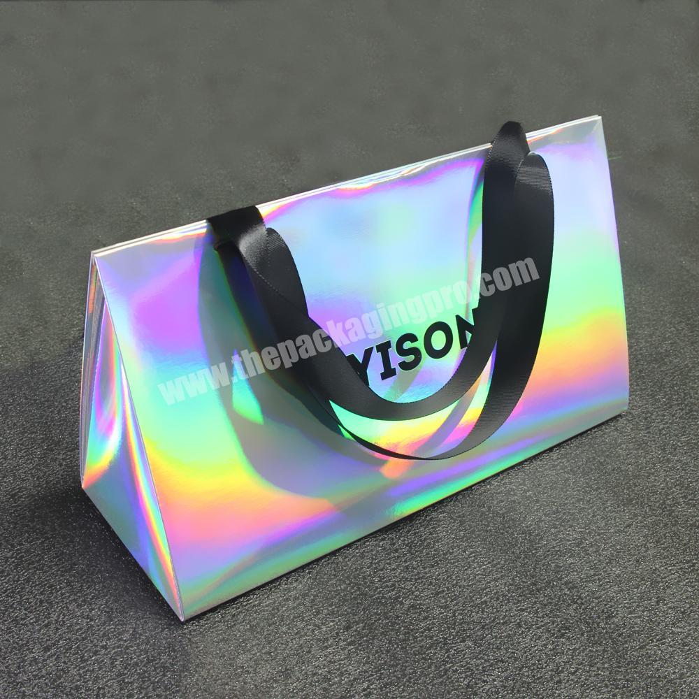 Luxury Holographic boite perruque Creative Wig Hair Box Packaging Custom Logo emballage cheveux