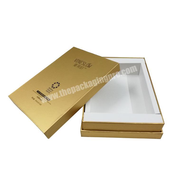Luxury Matt Gold Cosmetic MDF Fiberboard Packaging Paper Box For Essence Mask