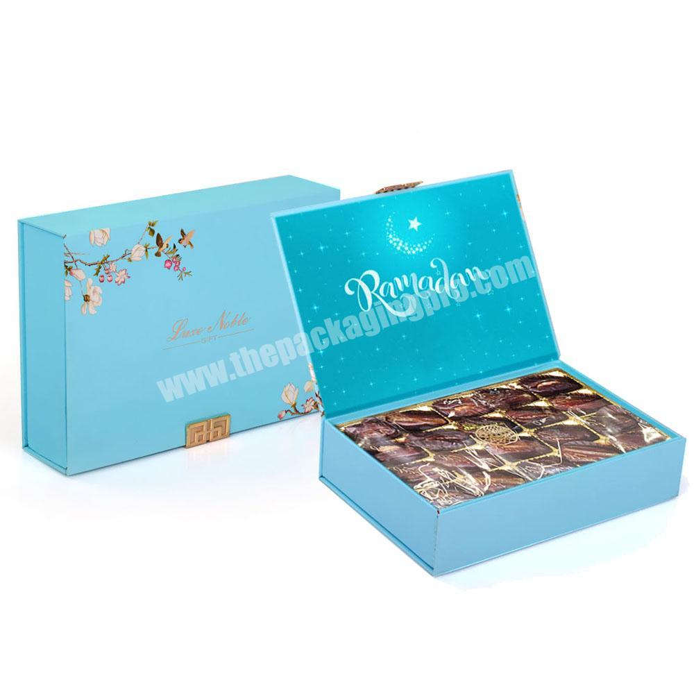 Luxury Rectangle Dates Fruit Packing Shipping Box Custom Printed Paper Ramadan Packaging Gift Dates Box For Ramadan