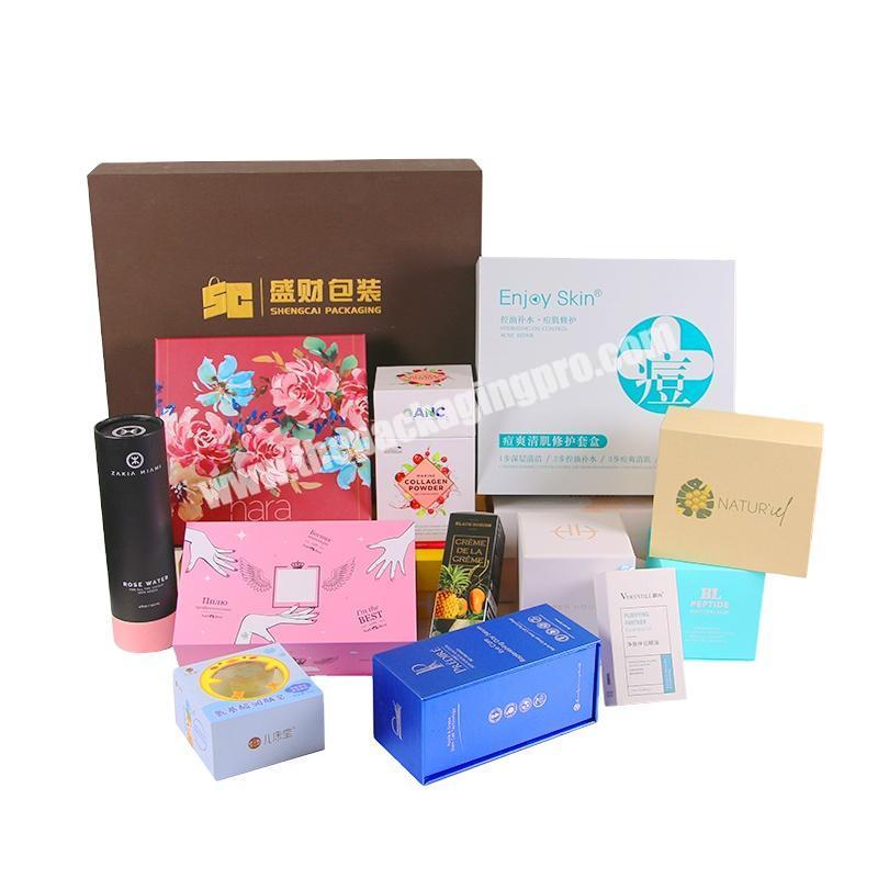 OEM Book Shaped Rigid Box With Magnetic Closing Lid For Cosmetic Packaging