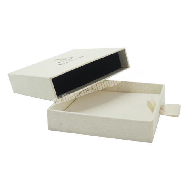 Luxury Set Leather Custom Logo Printed Drawer Style Jewelry Boxes, Printing Cardboard White Paper Jewelry Gift Box
