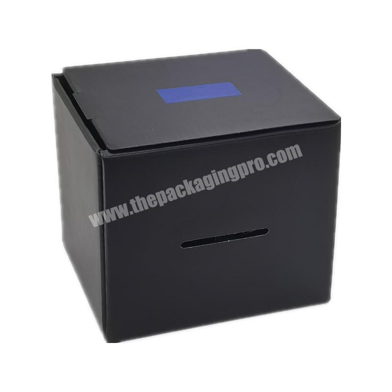 Luxury Stamping Foldable Magnetic Paper Corrugated Gift Box Packaging Black