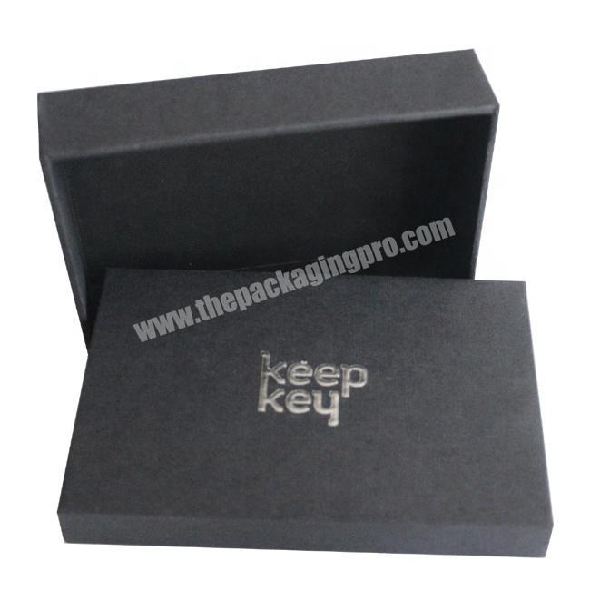 Luxury Wallet Paper Box Black Cardboard Box Baby Clothes with Lid Paperboard Recyclable A=A Carton Box Accept CMYK or Custom HS