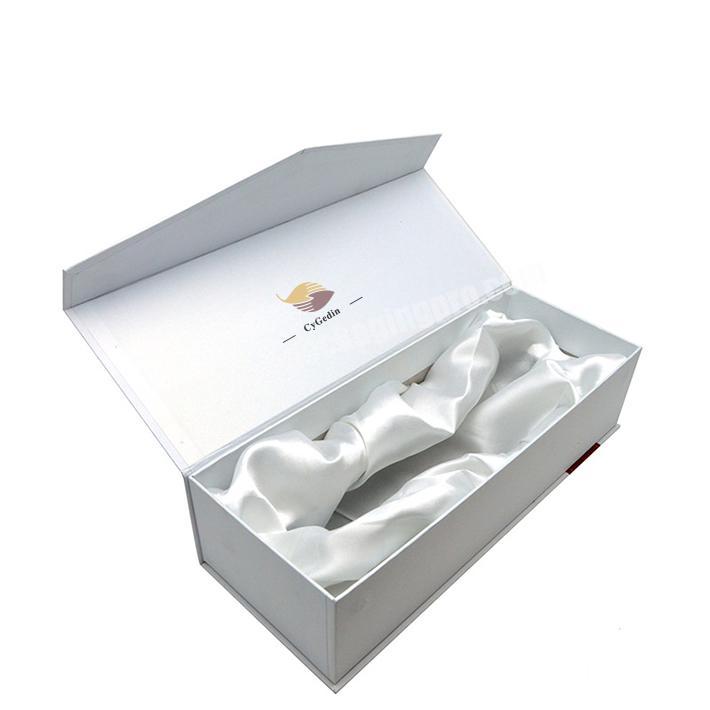 Luxury beauty box cosmetic white packaging box with velvet insert
