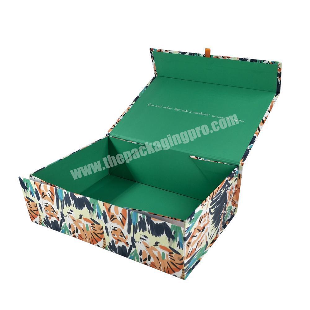 Luxury custom logo printed wig packaging boxes foldable magnetic gift box