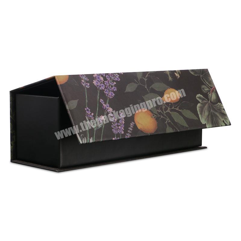 Luxury customized eco body lotion spa set rigid foldable packaging box for skincare gift box with magnetic